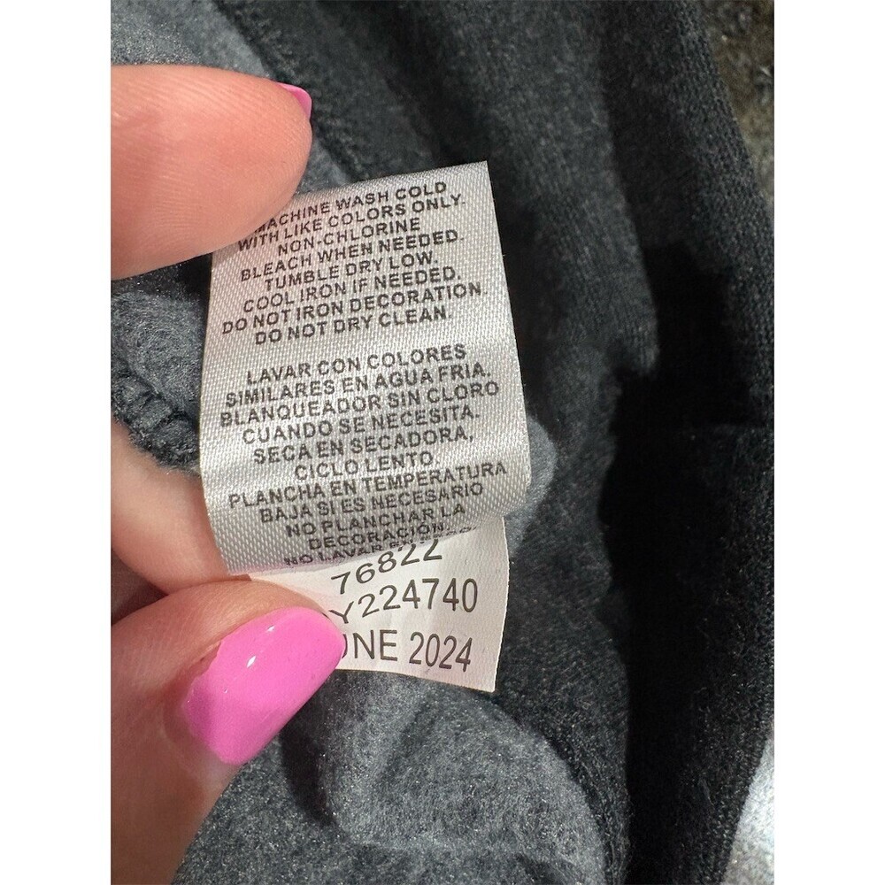 DVISION Women's Sweatshirt Size L Dark Gray OH SNAP Gingerbread Holiday - Picture 9 of 9